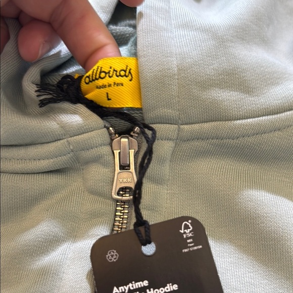 AllBirds Anytime Full Zip Hoodie Bark Grey Size Medium - Picture 9 of 11